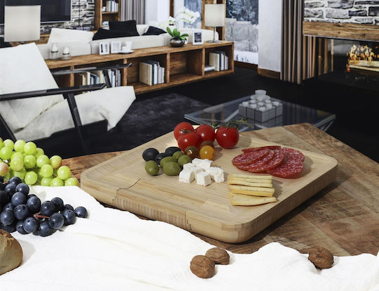 The Home Deco Factory Wooden Cheese Serving Platter 33x33x3cm