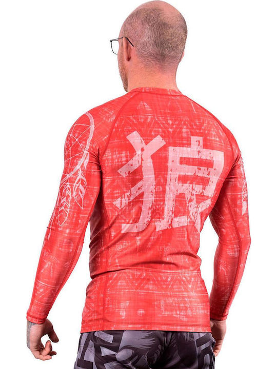 Okami Ανδρική Μακρυμάνικη Μπλούζα ORS119 για Jiu-Jitsu Κόκκινη