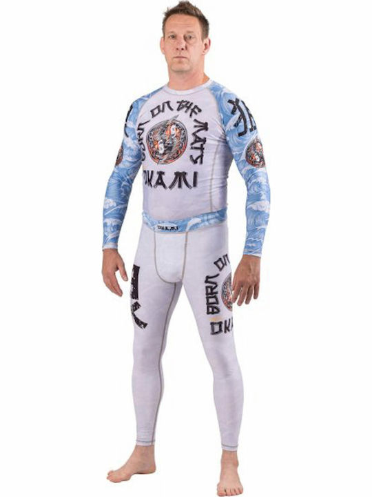 Okami Long Men Martial Arts Leggings White