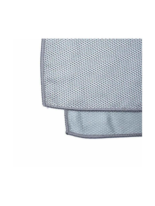 Πετσέτα Γιόγκα Aντιολισθητικές Κουκίδες Yoga Towel Grey Xl 182x63cm