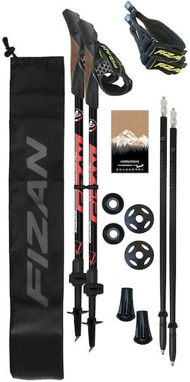 Fizan Telescopice Baston de trekking din aluminiu 1 buc Multicolor