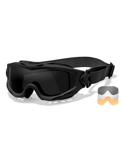 Wiley X Shooting Glasses Set of 3 Lenses with Anti-Glare & UV Protection Black