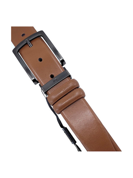 Men's Belt Leather Tabac Brown