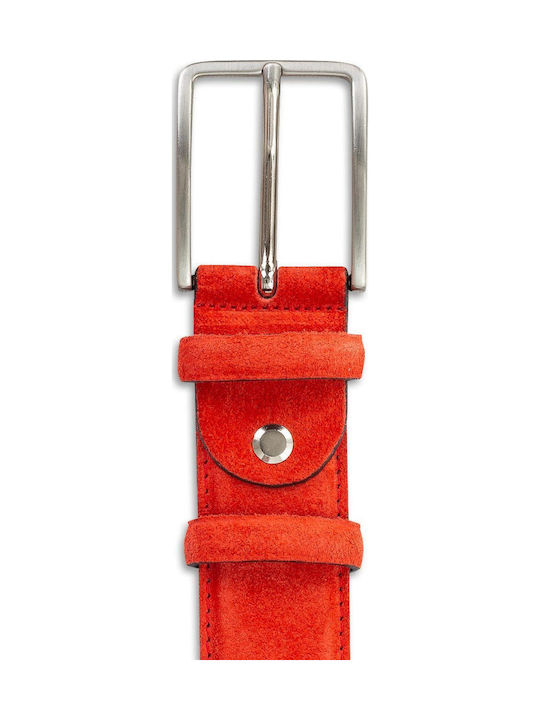 Herren Gürtel Leder Rot