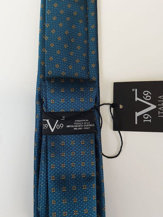 19V69 Men's Tie Set Monochrome in Blue Color