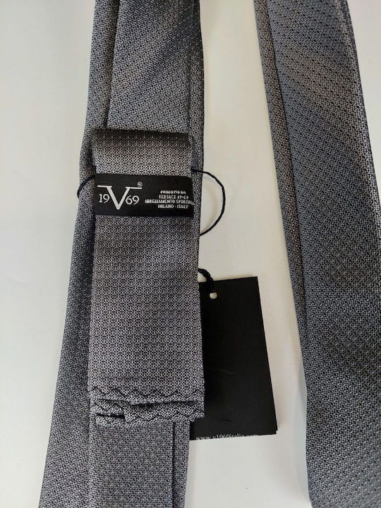 19V69 Set de Cravată pentru Bărbați Monocromie în Culorea Gri