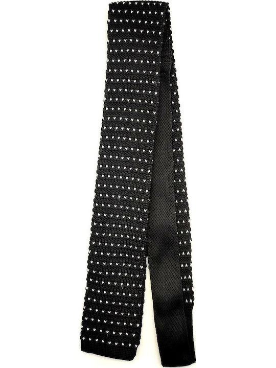 Men's Tie Synthetic Knitted Printed in Black Color