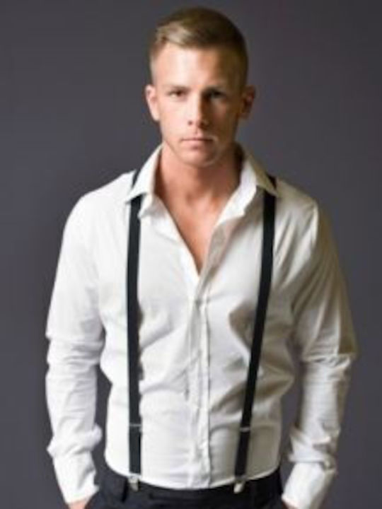 Wide Dark Gray Suspenders Colour T103