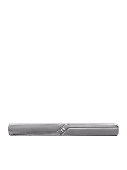 SilverBrand.gr Clip Γραβάτας από Ατσάλι Ασημί