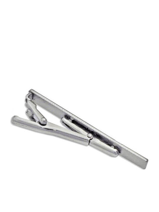 SilverBrand.gr Steel Tie Clip Silver 6x0.6cm