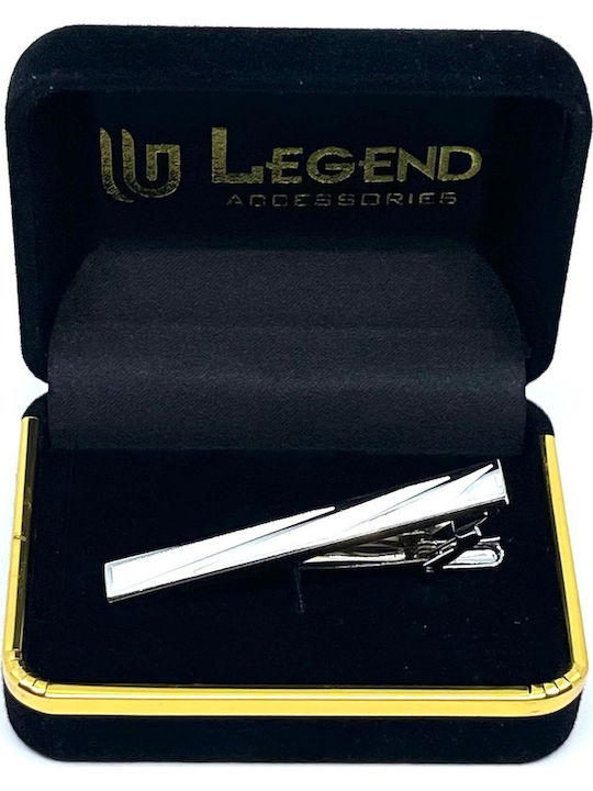 Legend Accessories Silver Tie Clip Silver 5cm
