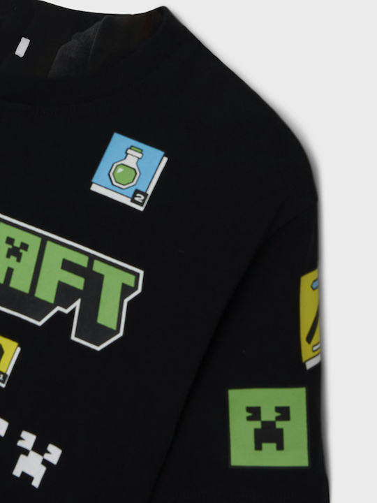 Tricou Pentru Copii Negru Minecraft