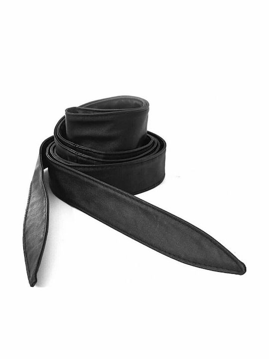 Wide Leather Women's Belt Black