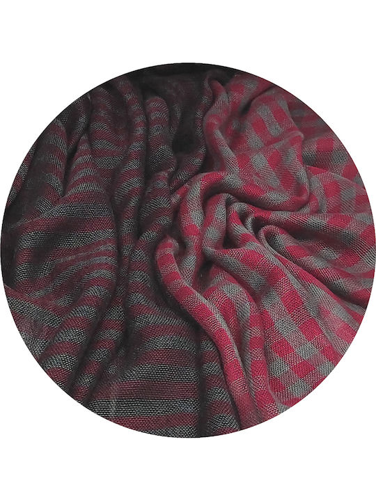 Brims and Trims Ανδρικό Ριγέ Καρό Μοτίβο Κρόσσια 70εκ X 180εκ Γυναικείο Φουλάρι