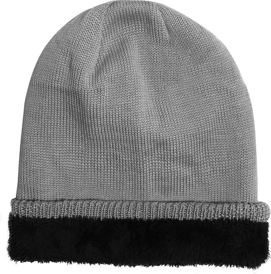 Beanie Unisex Beanie Gestrickt in Gray Farbe