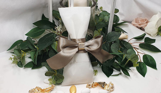 Wedding Favor Tulle Bow Wire Gold