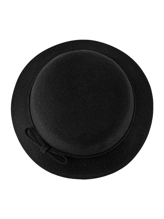 Brims and Trims Κωδ. Γυναικείο Μάλλινο Καπέλο Cloche Μαύρο
