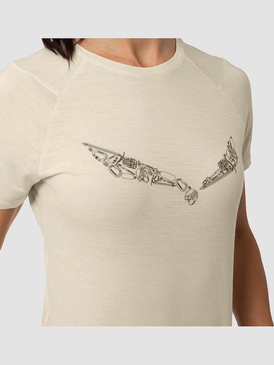 Pure Hardware Women's Hiking T-shirt Oatmeal