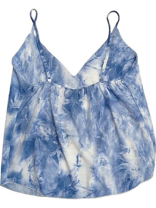 Bluze Damă de Vară cu Treițări Albastru