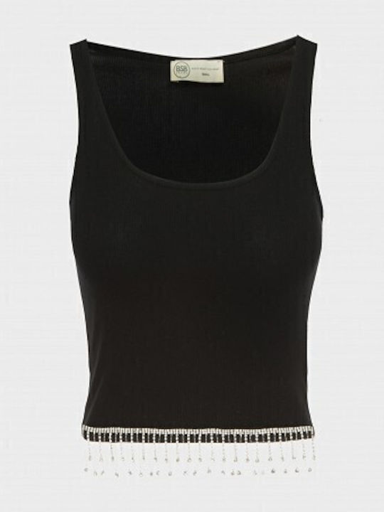 Women's Summer Blouse Sleeveless Black