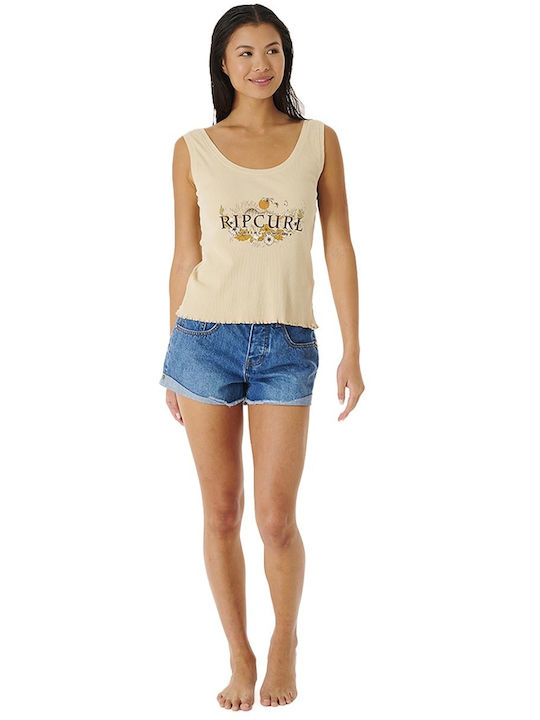 Women's Summer Blouse Sleeveless Beige