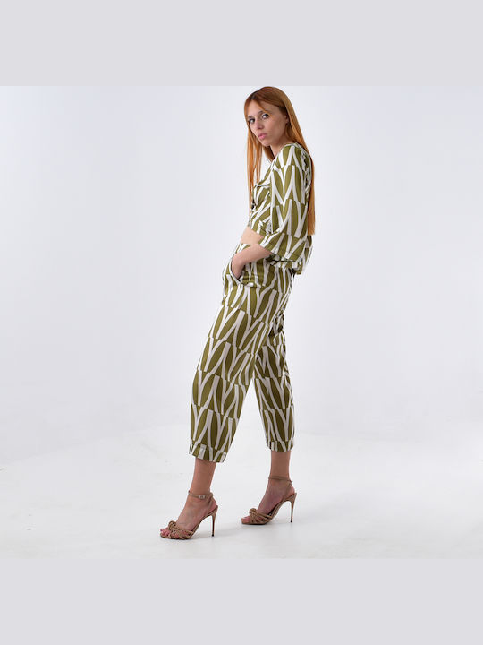 Women's Summer Blouse Long Sleeve Mare Green