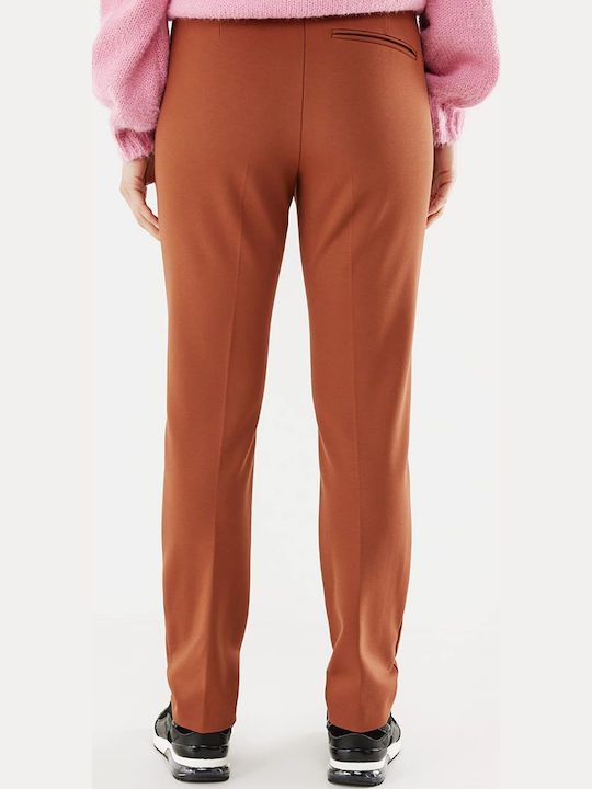 Damen Stoff Hose Brown