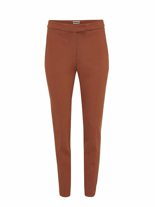 Damen Stoff Hose Brown