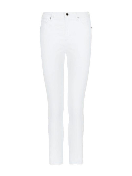 Damenjeans Mittelhohe Taille in Superenger Passform White