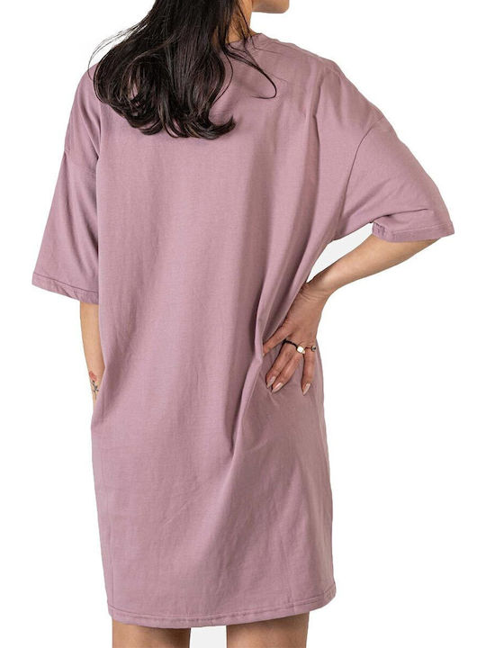 Καλοκαιρινό Mini T-shirt Φόρεμα Purple