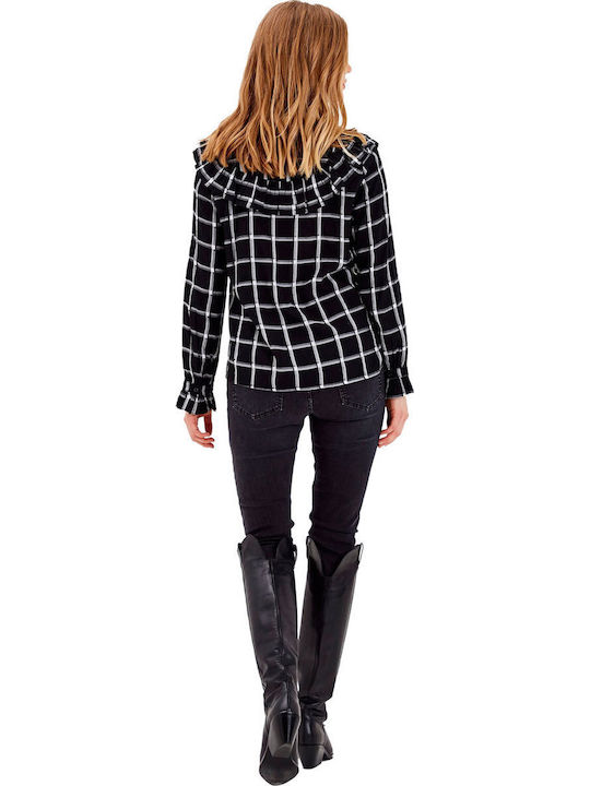 Langärmelig Damen Hemd Black (80001/black) Geprüft