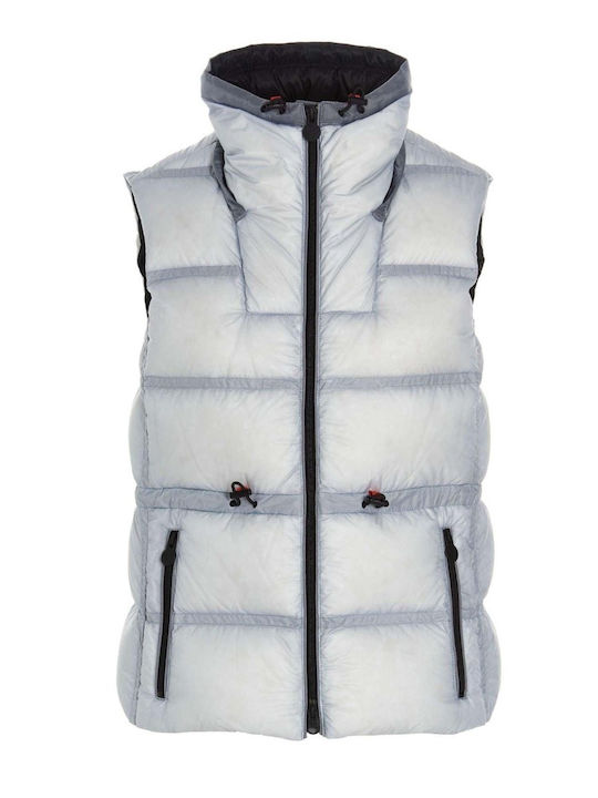 Women's Short Puffer Jacket for Winter with Hood Gray