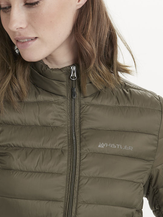 Kurz Damen Puffer Jacke für Winter Black