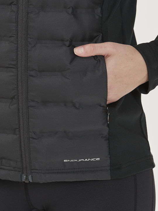 Kurz Damen Puffer Jacke Winddicht BLACK