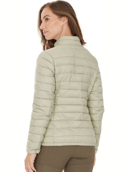 Kurz Damen Puffer Jacke Moss Gray
