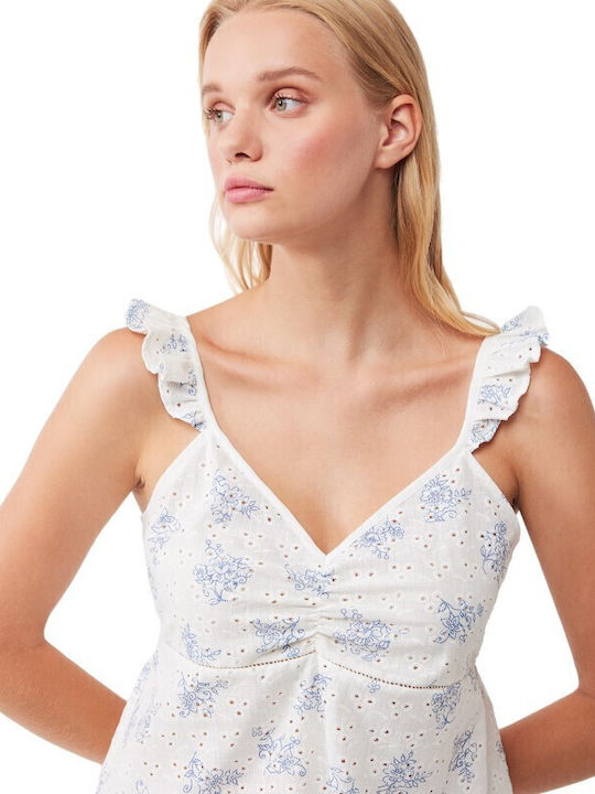 Penye Mood Sommer Damen Pyjama-Set Weiß