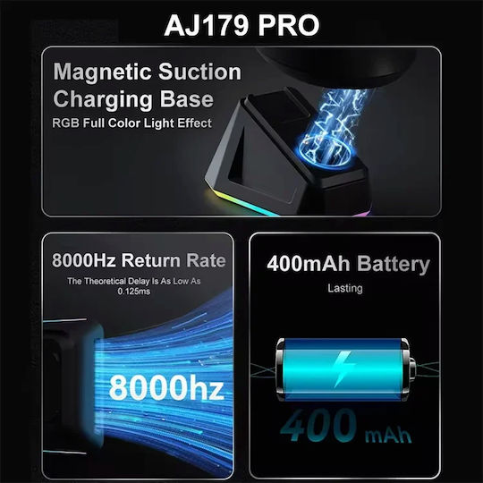 Ajazz AJ179 PRO Wireless Gaming Mouse 26000 DPI Black