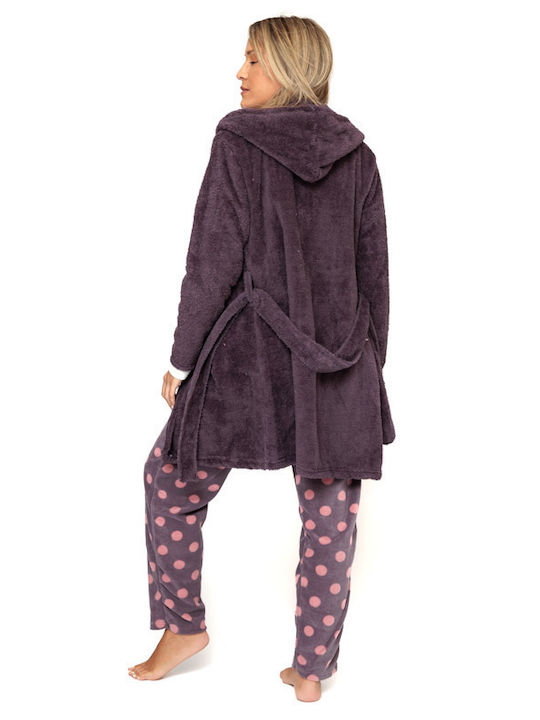 Fawn Winter Damen Pyjama-Set Beige