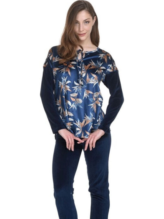 Zen Intimates Winter Women's Pyjama Set Blue