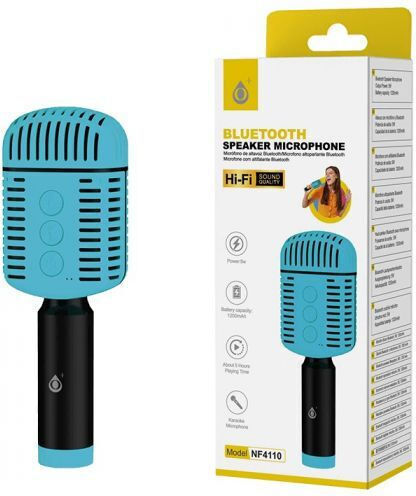 Moveteck Μικρόφωνο Karaoke Ασύρματο 2401105 Γαλάζιο