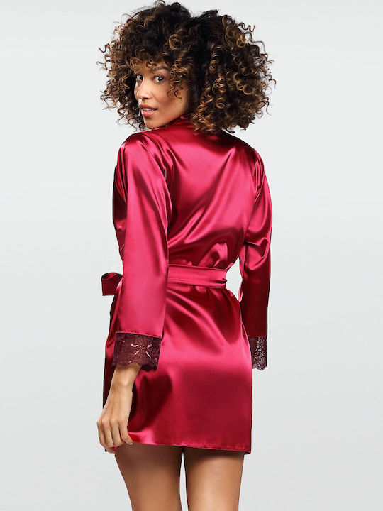 Dkaren Sommer Damen Robe Burgundisch
