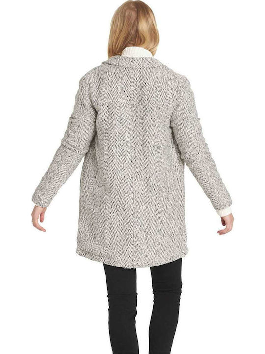 Damen Multi Kurzmantel mit Knöpfen