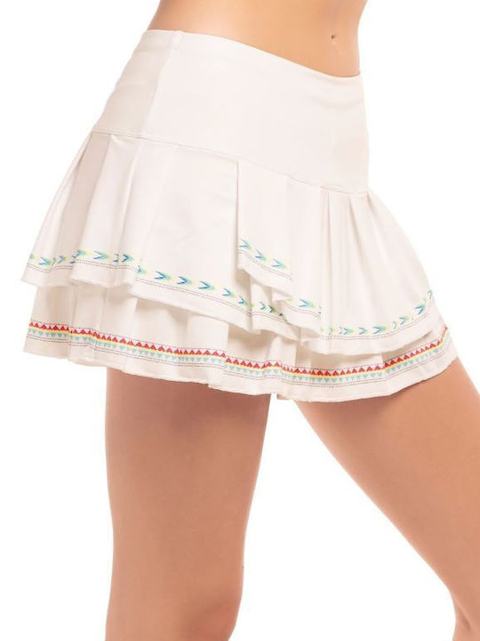 Плисе Мини Пола White