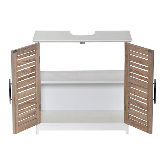 Eurocasa Countertop without Sink L60xW30xH70cm Coffee/White
