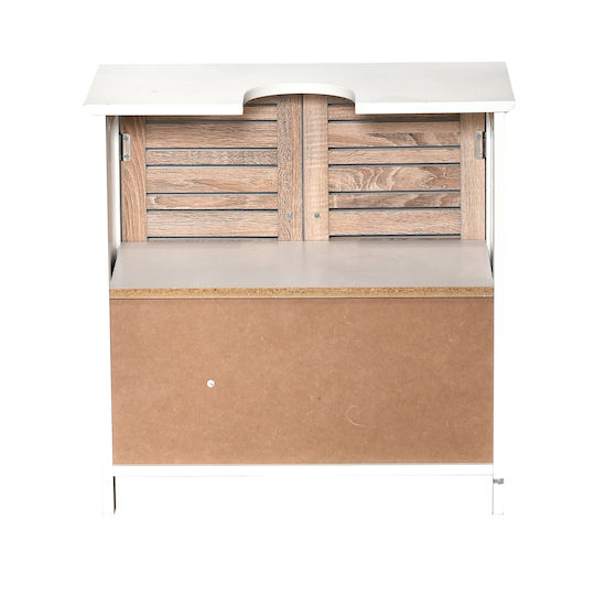 Eurocasa Countertop without Sink L60xW30xH70cm Coffee/White