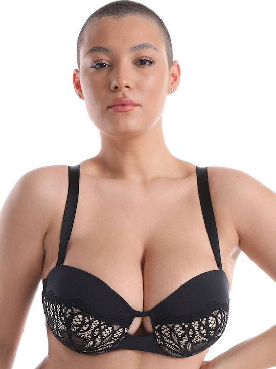Balconette Black Сутиен с Банели