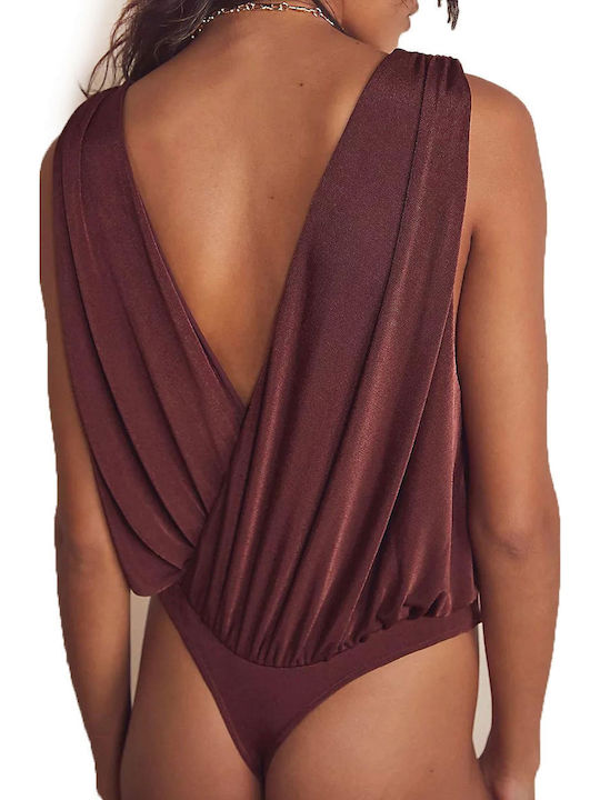 Free People Night Owl Ob1309822-Nutmeg Women's Bodysuit