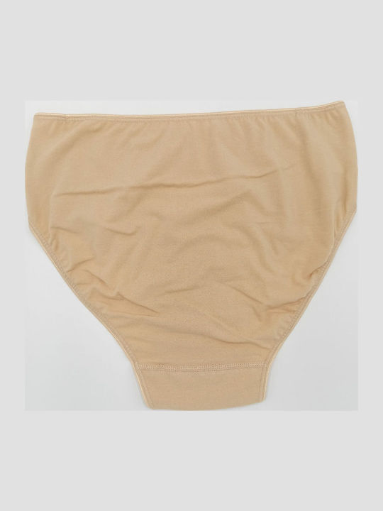 Hohe Taille Damen Slip 3Pack Beige