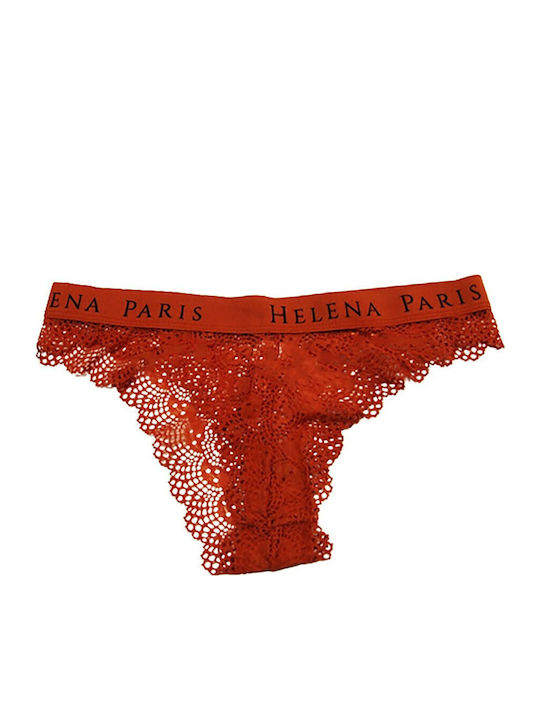Damen Brasilien mit Spitze Orange