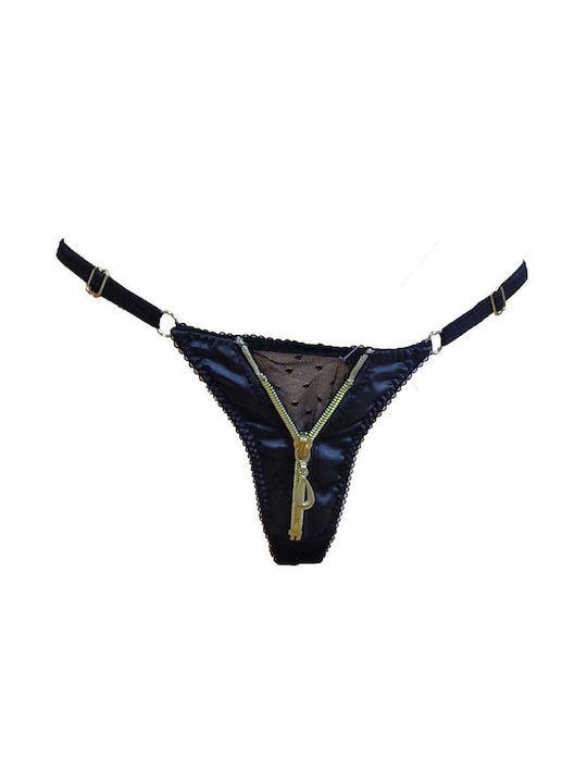 Fontana di Vita Σετ Εσωρούχων Σουτιέν με String Μαύρο